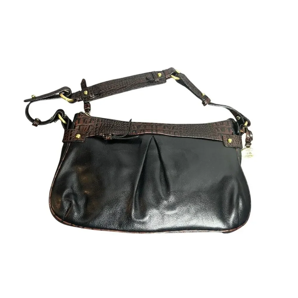 Brahmin Tuscan Louise Melbourne Croc Emb Pebble Leather - Handbag